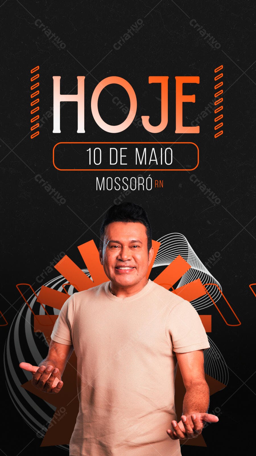 Flyer para Show Mossoró 10 de Maio PSD Editável
