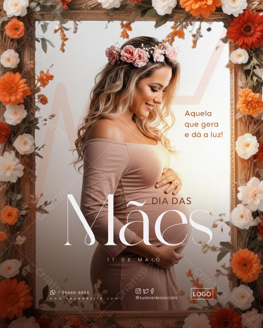 Flyer Dia das Mães PSD Editável