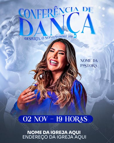 FLYER GOSPEL CONFERÊNCIA DE DANÇA