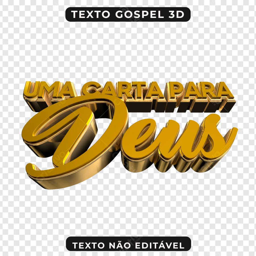 Texto Gospel 3D para Dia dos Pais PSD Editável
