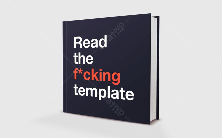 Mockup de Livro com Design Moderno e Cores Escuras