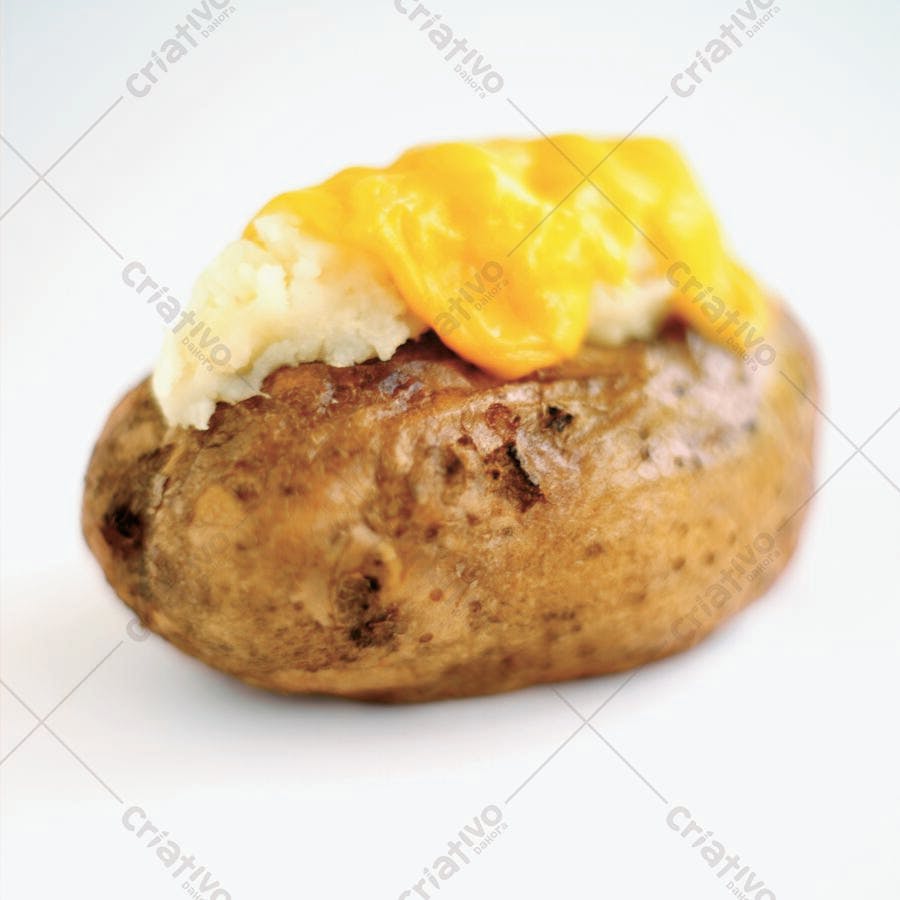 Batata assada com queijo e manteiga