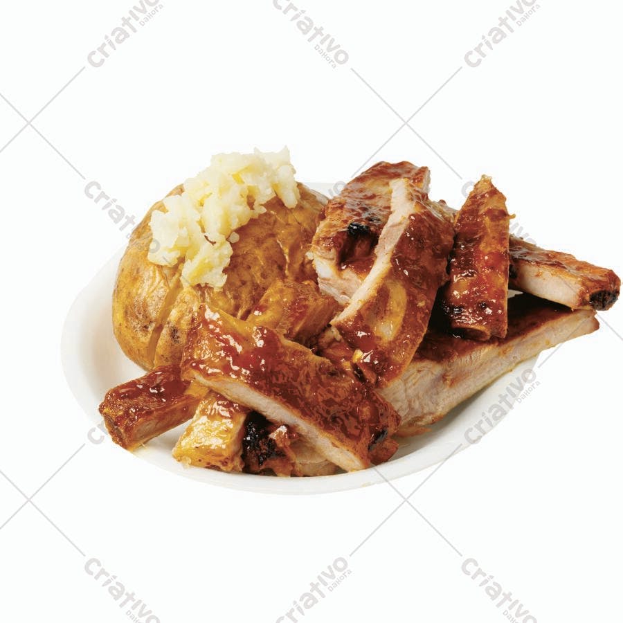 Costela assada com batata ao murro