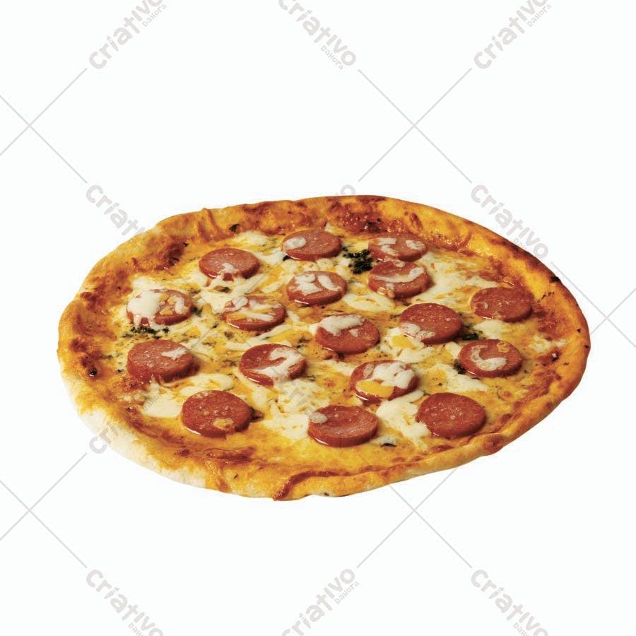 Pizza de Salsicha e Queijo Mussarela