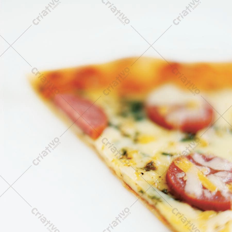 Fatia de pizza calabresa e queijo