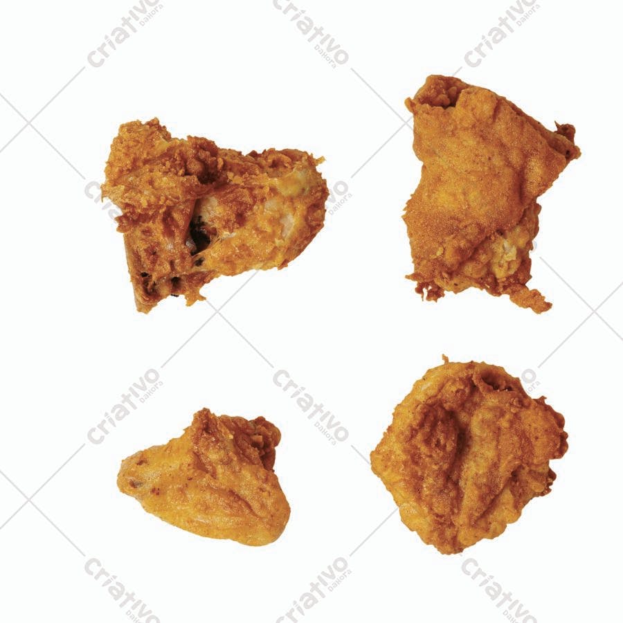 Frango frito pedaços dourados