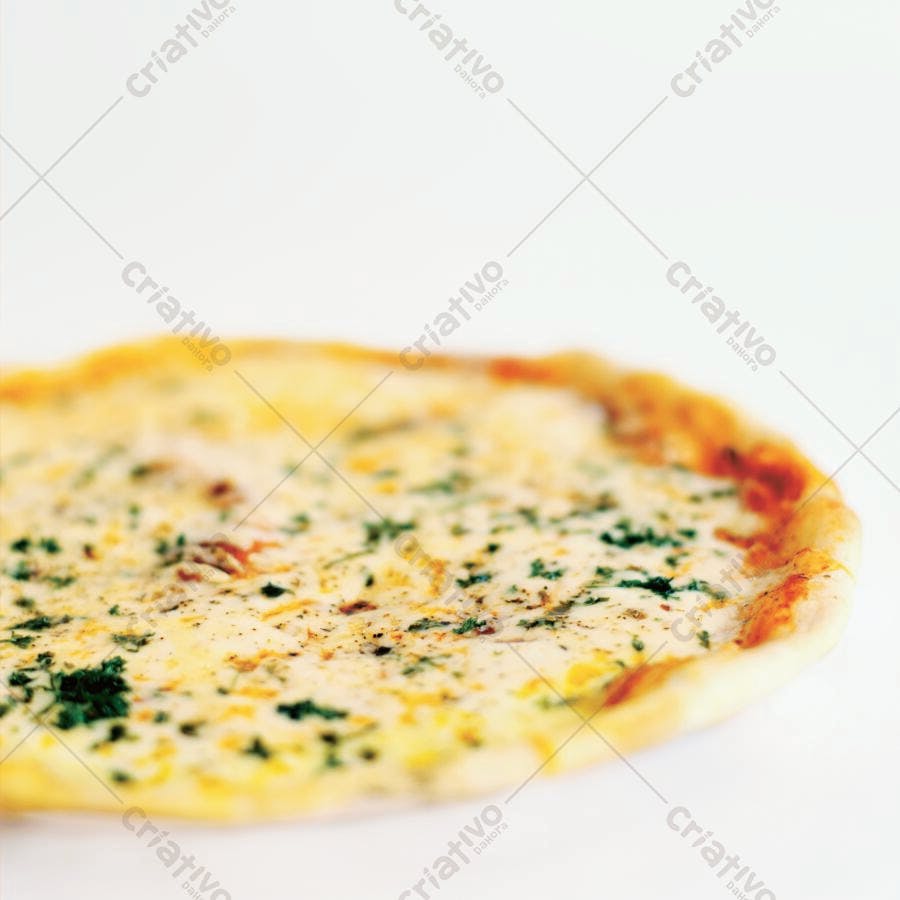 Pizza de Queijo e Manjericão