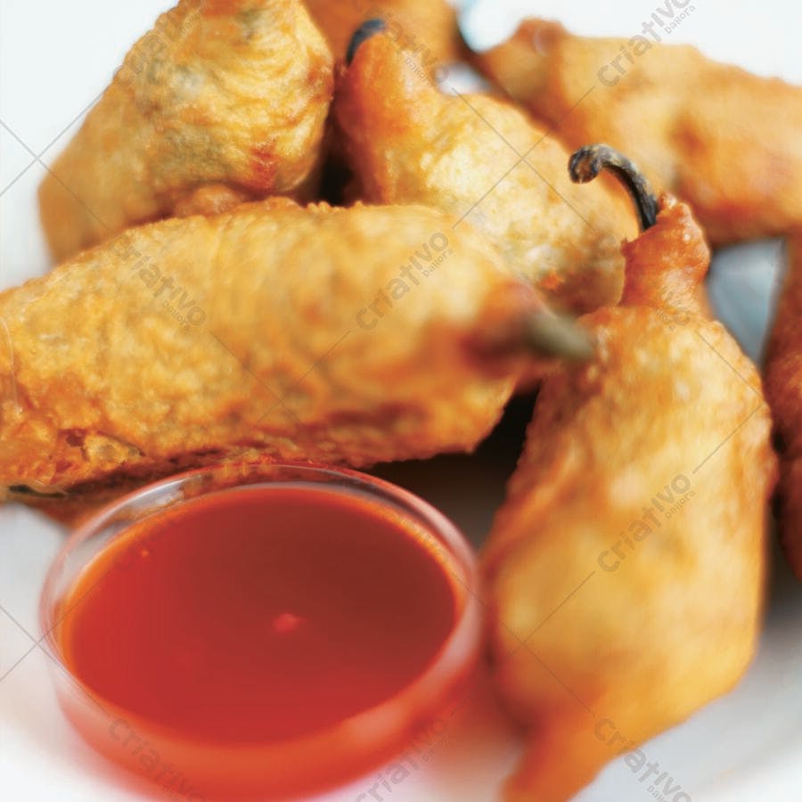 Pimentões fritos com molho vermelho