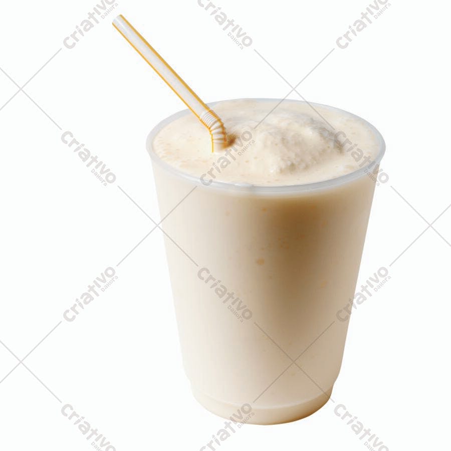 Milk Shake cremoso em copo plástico