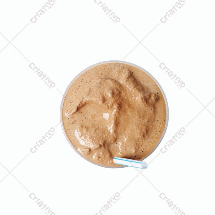 Milk-shake de chocolate cremoso em copo