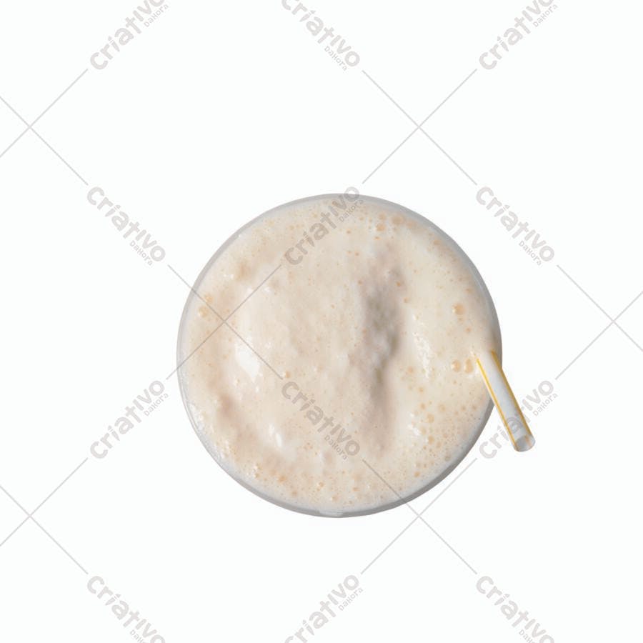 Milk Shake cremoso em copo transparente