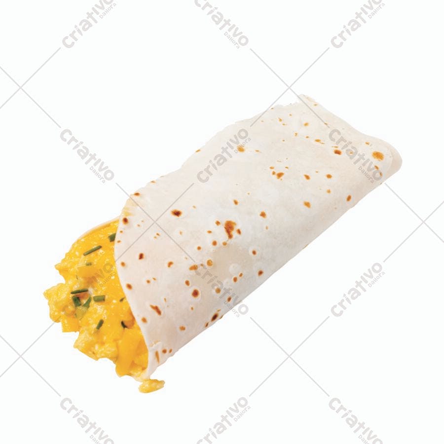 Wrap de Ovos Mexidos com Cebolinha