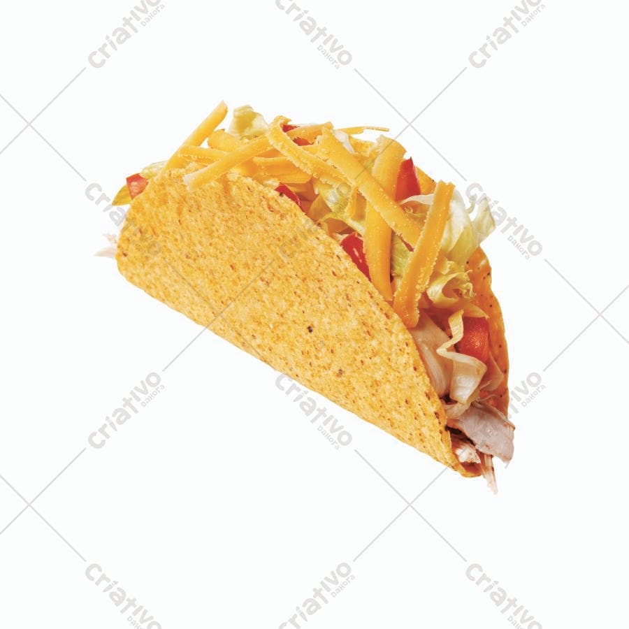 Taco de carne com queijo e alface