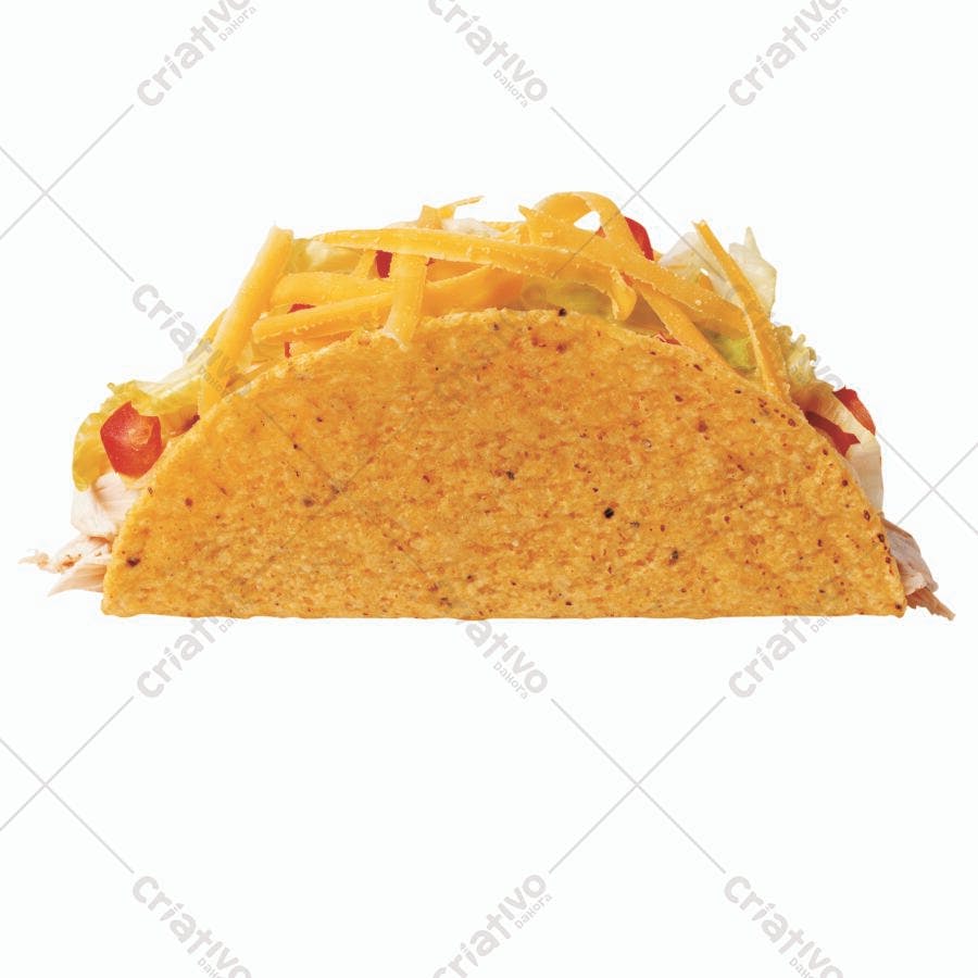 Taco de Frango com Queijo e Alface