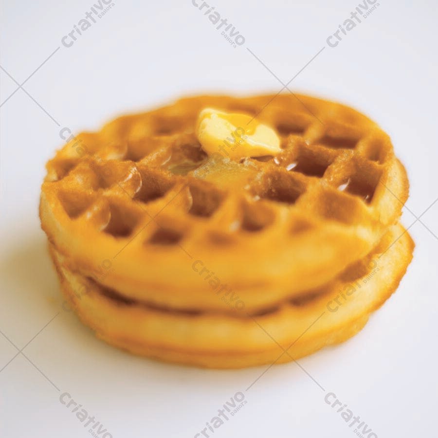 Waffles com Manteiga e Mel