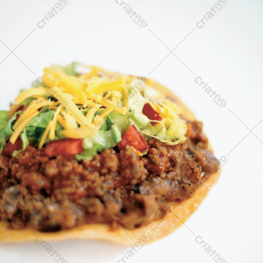 Taco de Carne Moída com Queijo e Alface