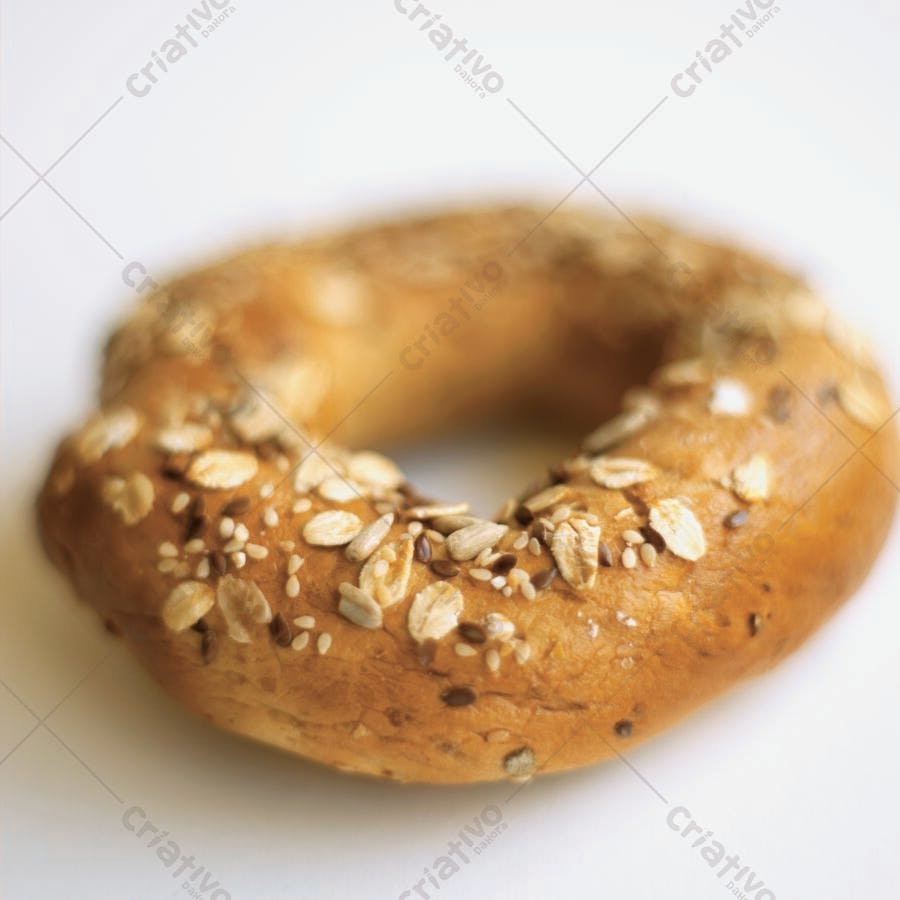Bagel com sementes de aveia e gergelim