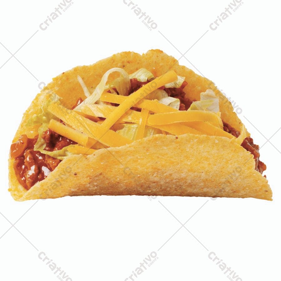 Taco de carne moída queijo e alface