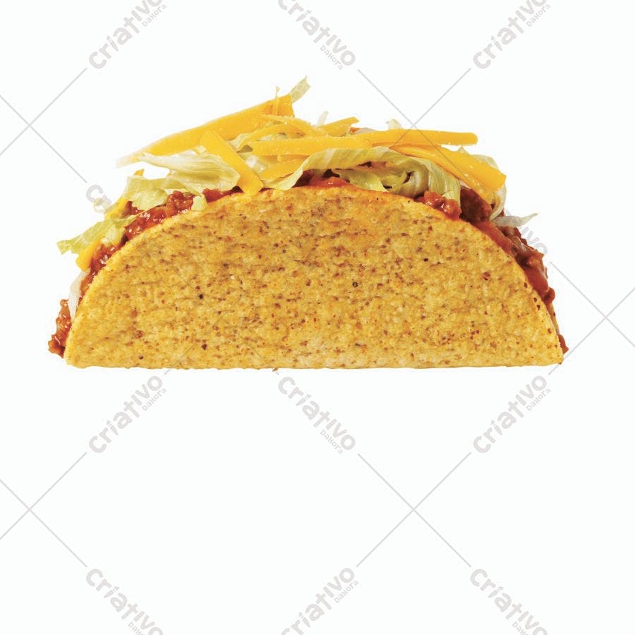 Taco de Carne Moída com Queijo e Alface