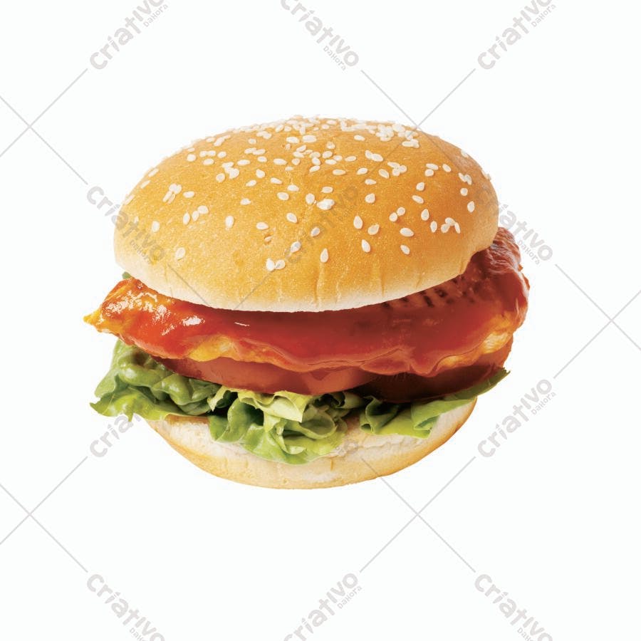 Hambúrguer de Frango com Molho e Alface