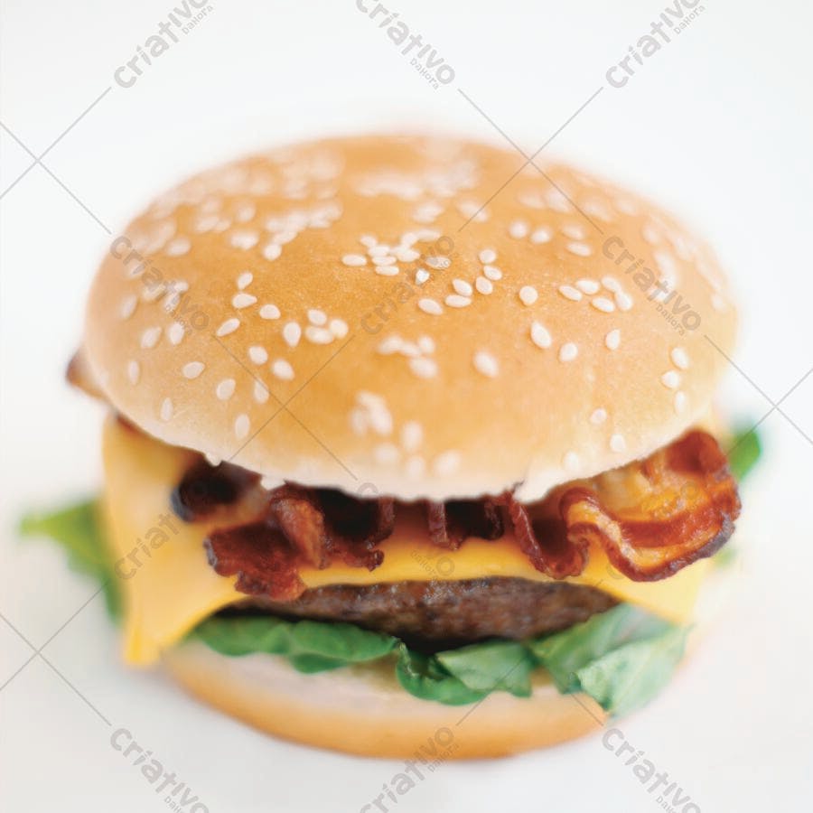 Hambúrguer com bacon e queijo cheddar