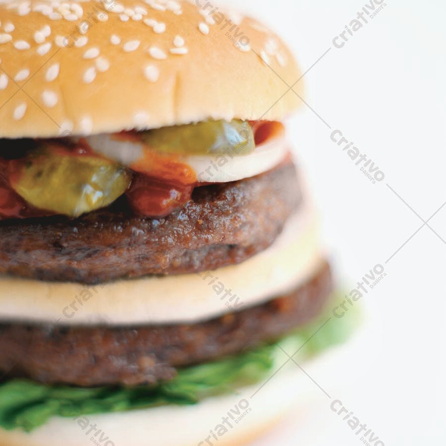 Hambúrguer Duplo com Gergelim e Molho
