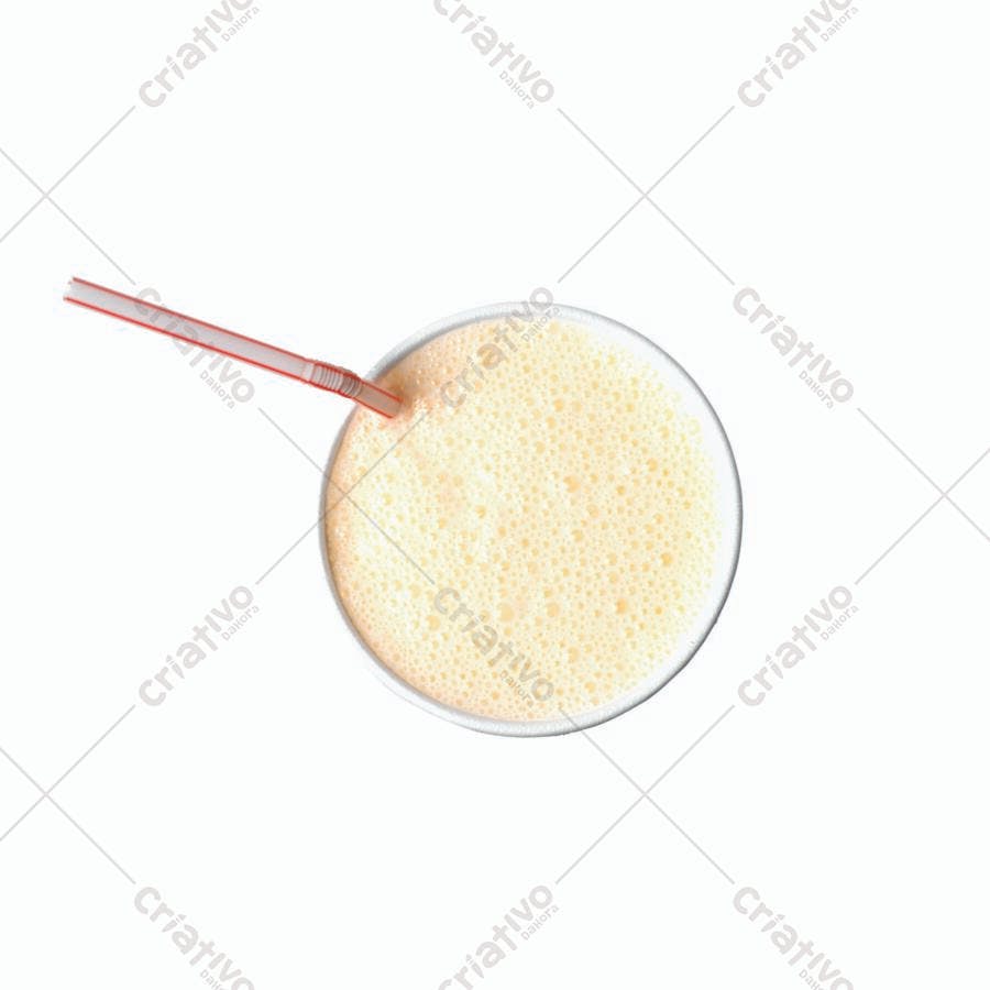 Batido cremoso em copo descartável