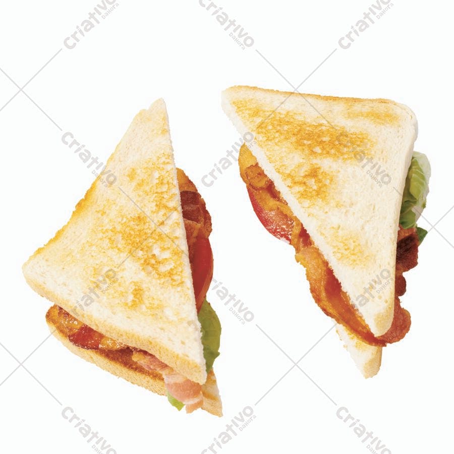 Sanduíche de bacon tomate e alface