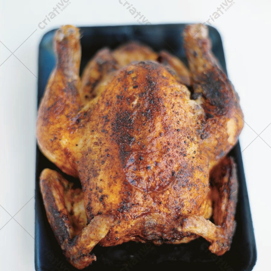 Frango assado com tempero marcante