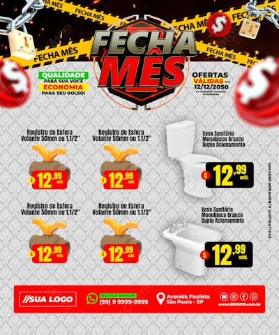 ENCARTE FECHA MÊS PRODUTOS EDITÁVEL