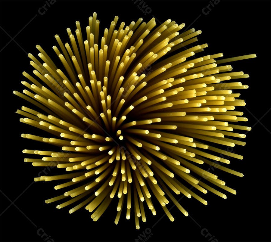 Espaguete em formato espiral fundo preto