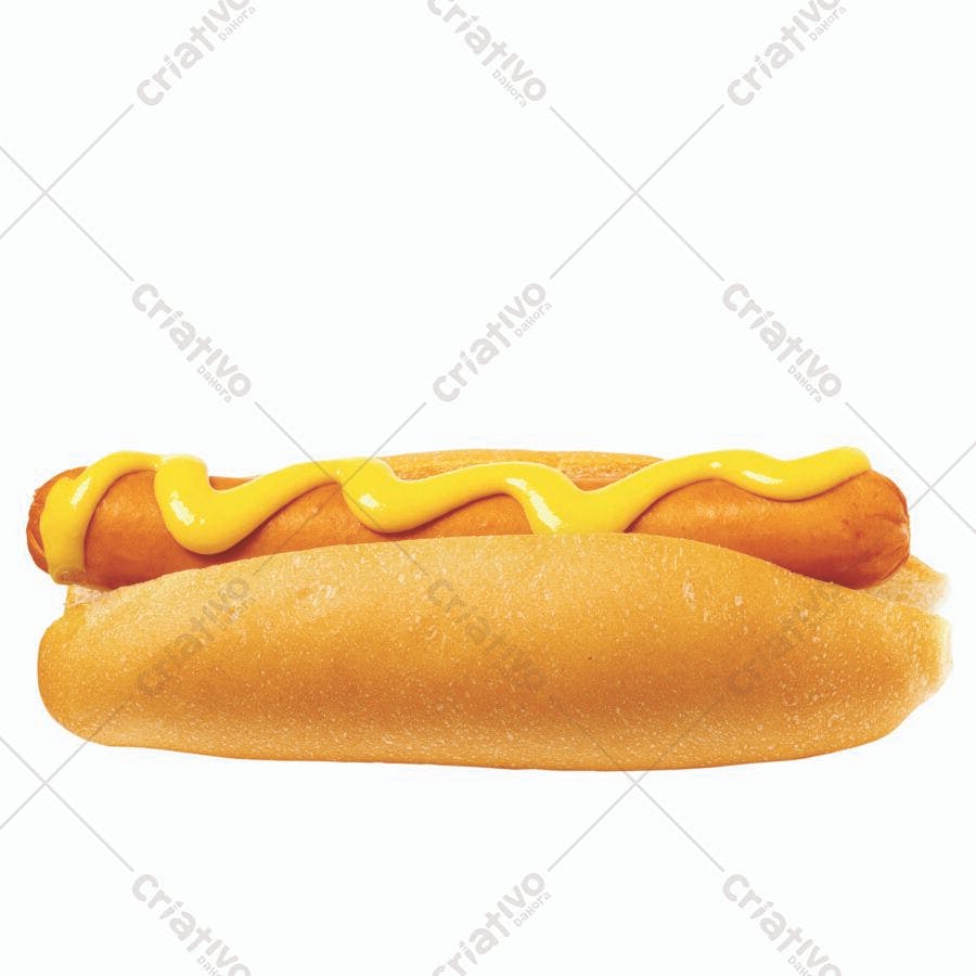 Hot dog com mostarda amarela