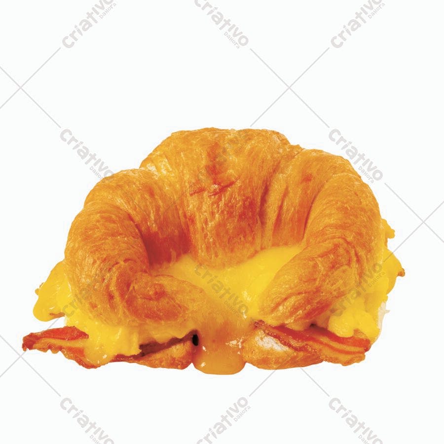 Croissant de Bacon e Queijo derretido