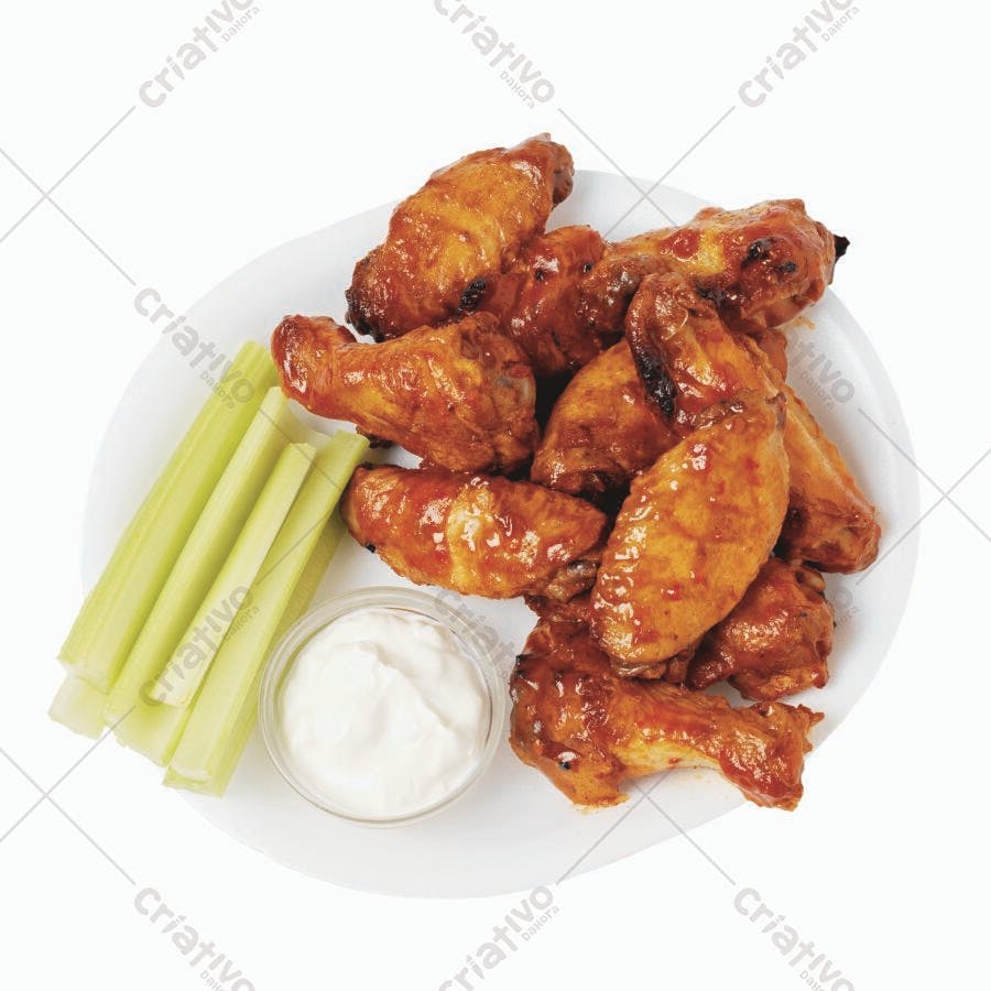 Asas de Frango Grelhadas com Molho e Aipo