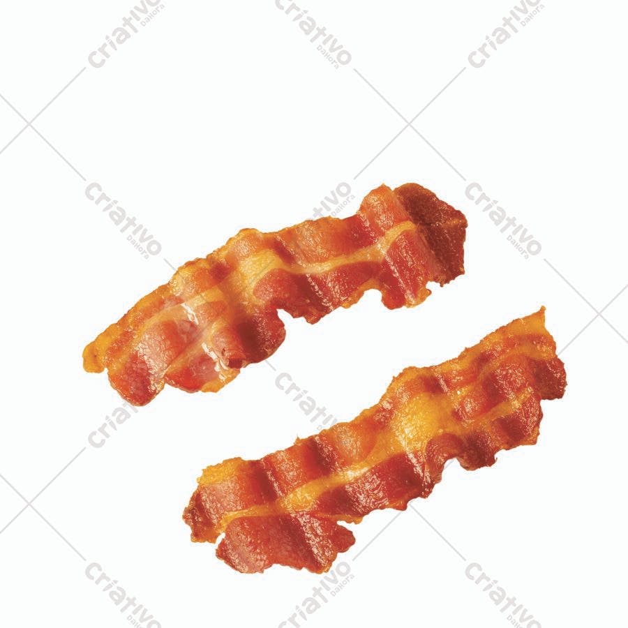 Duas fatias de bacon grelhado