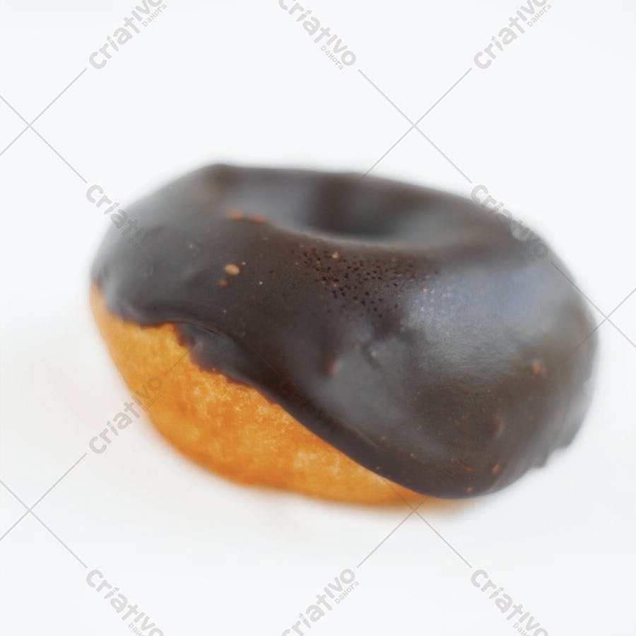 Donut com cobertura de chocolate