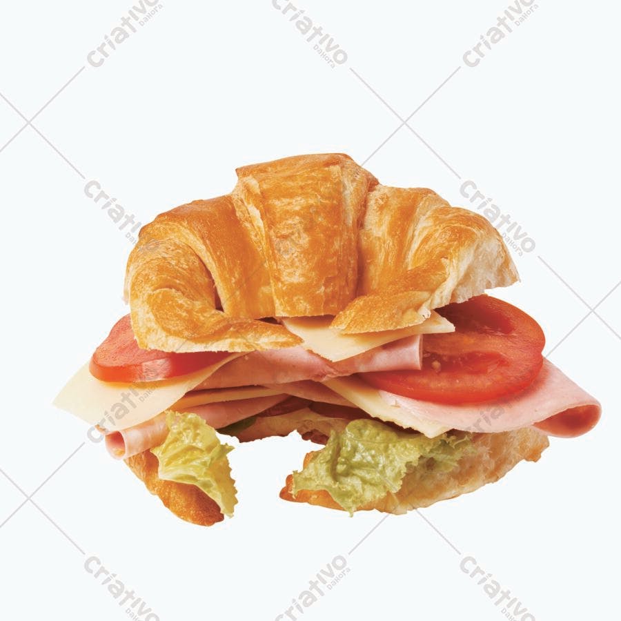 Croissant com Presunto Queijo e Tomate