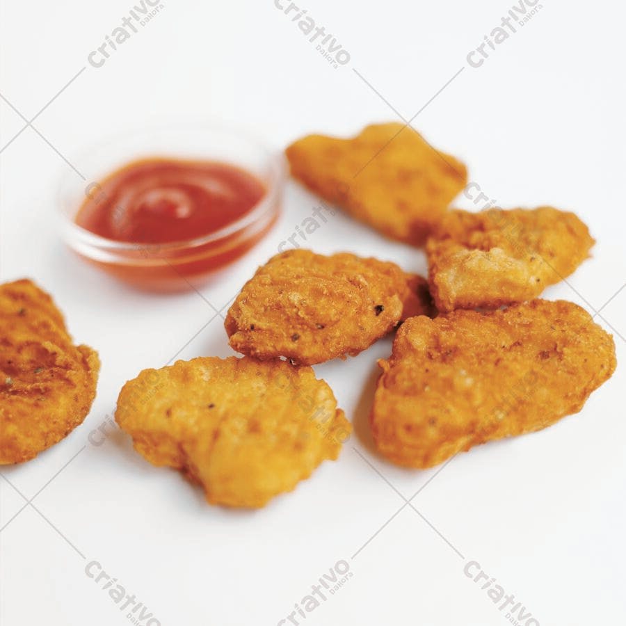 Frango frito com molho ketchup