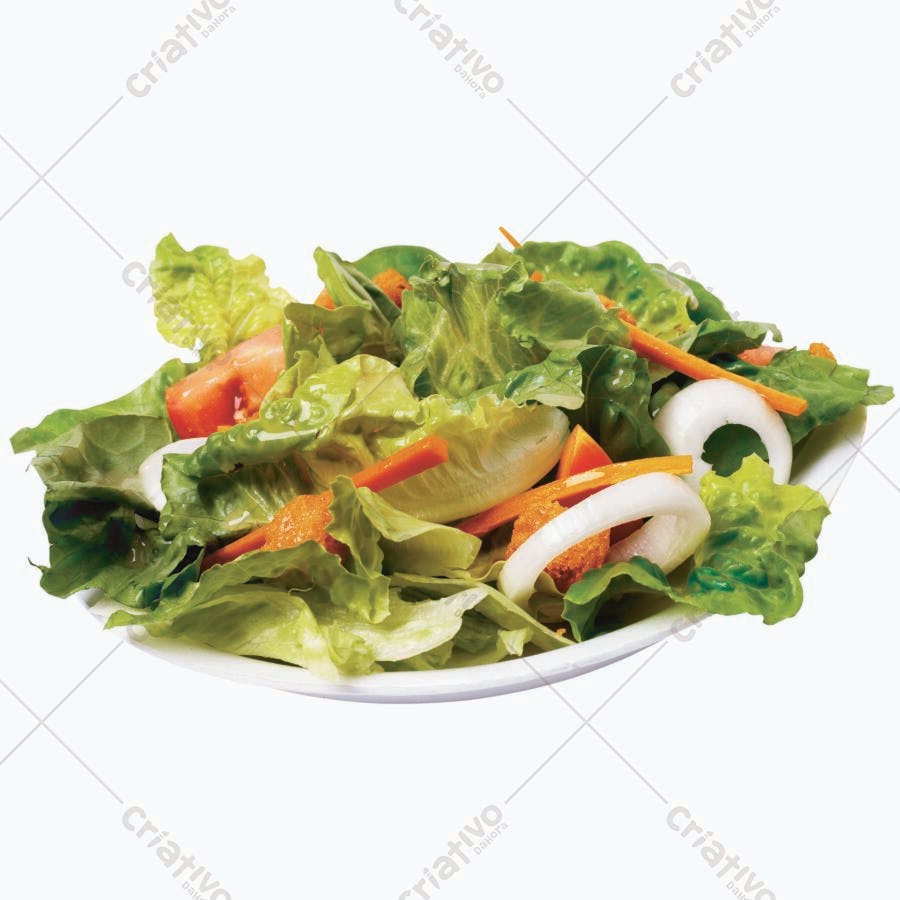 Salada fresca com alface tomate e cenoura