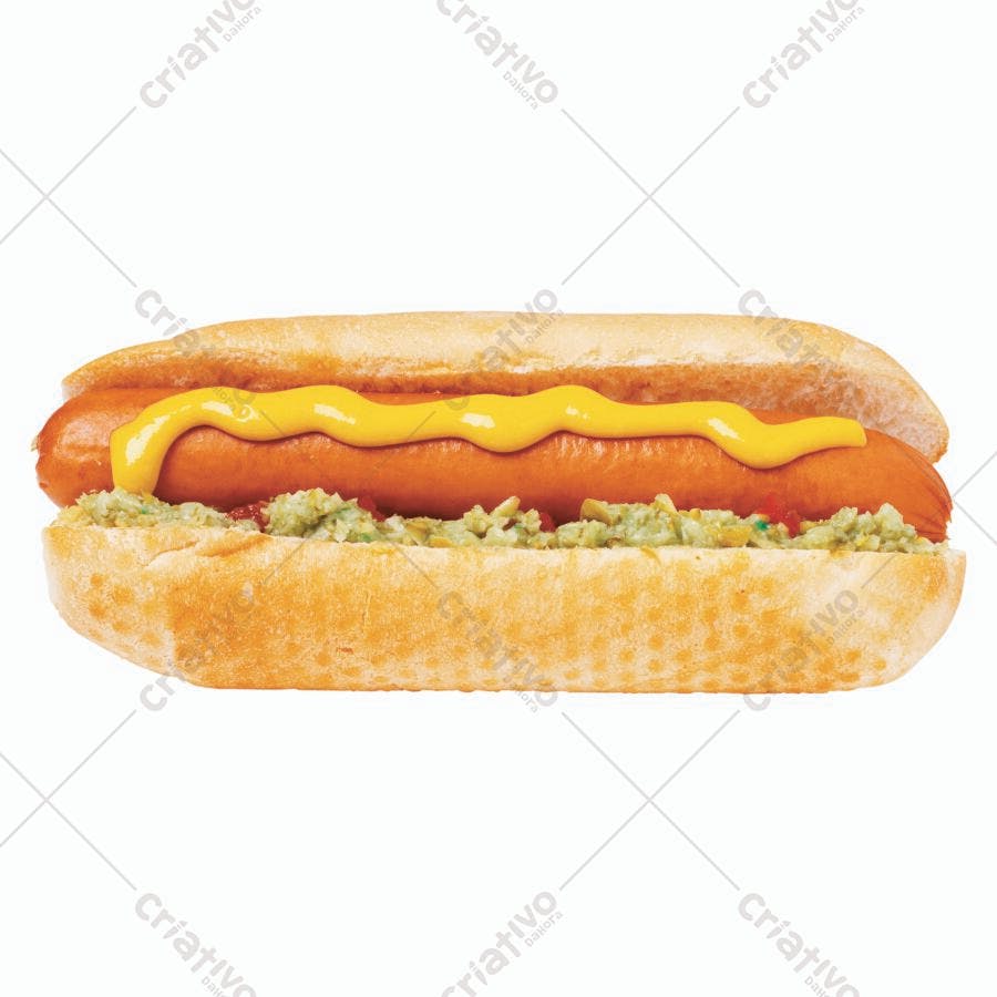 Hot dog com mostarda e relish
