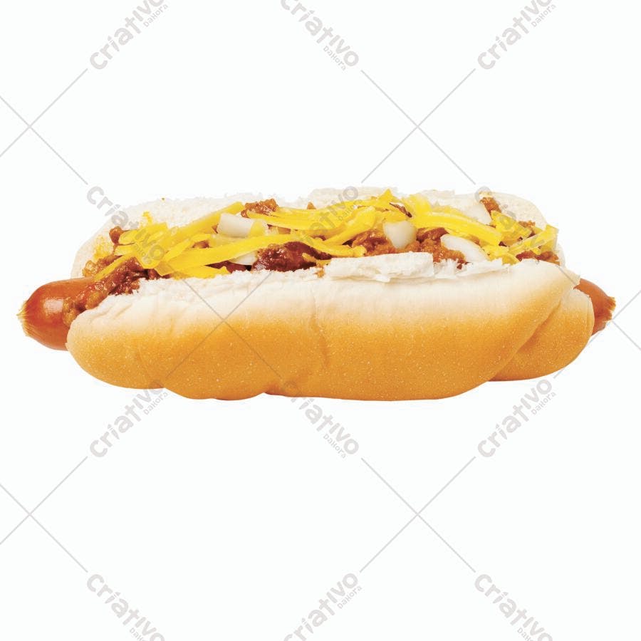 Cachorro-quente com chili e queijo