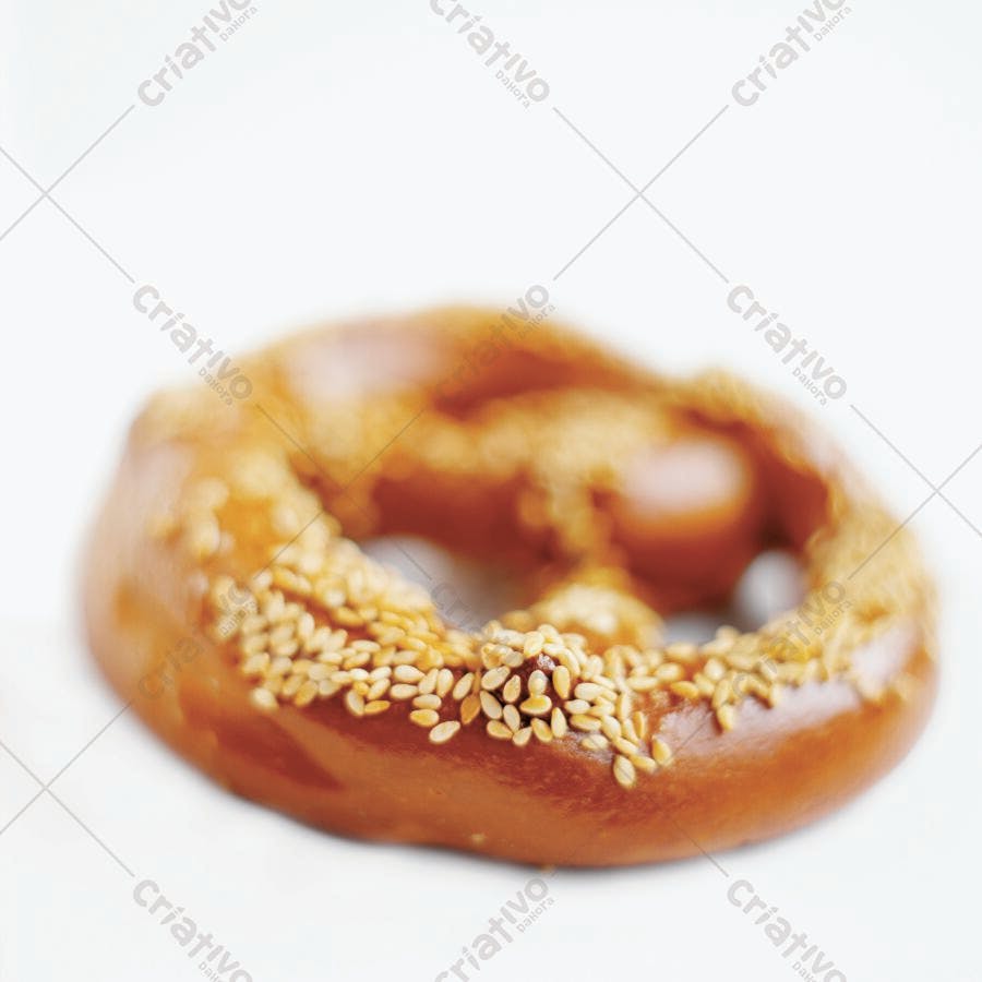Pretzel com gergelim assado