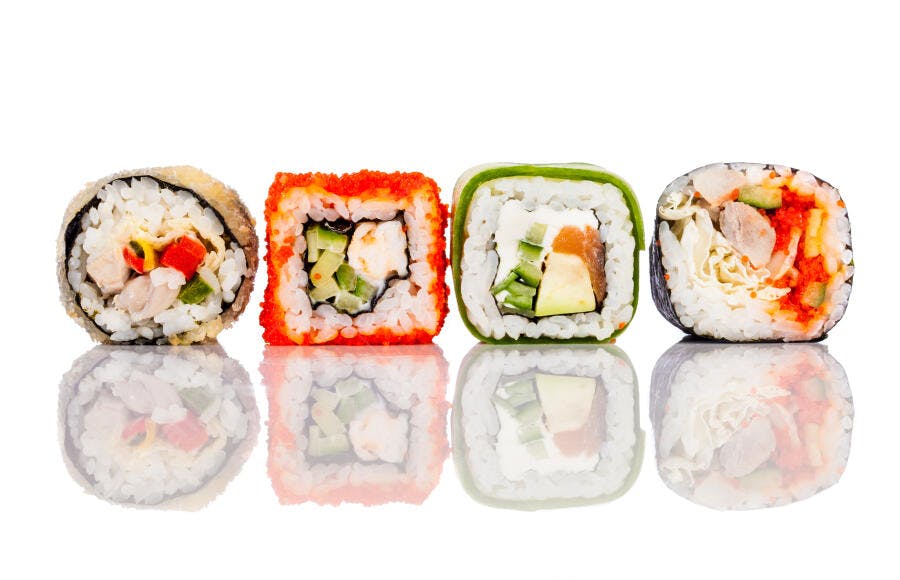 Variedade de Sushi Japonês