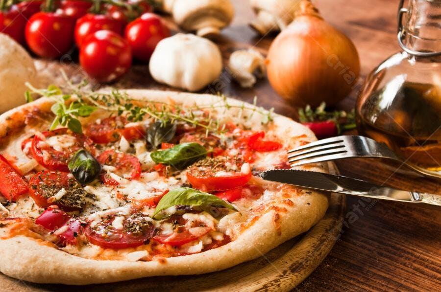 Pizza Margherita ingredientes frescos