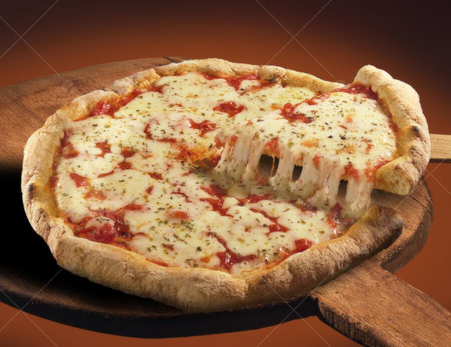 Pizza Margherita com Queijo Derretido