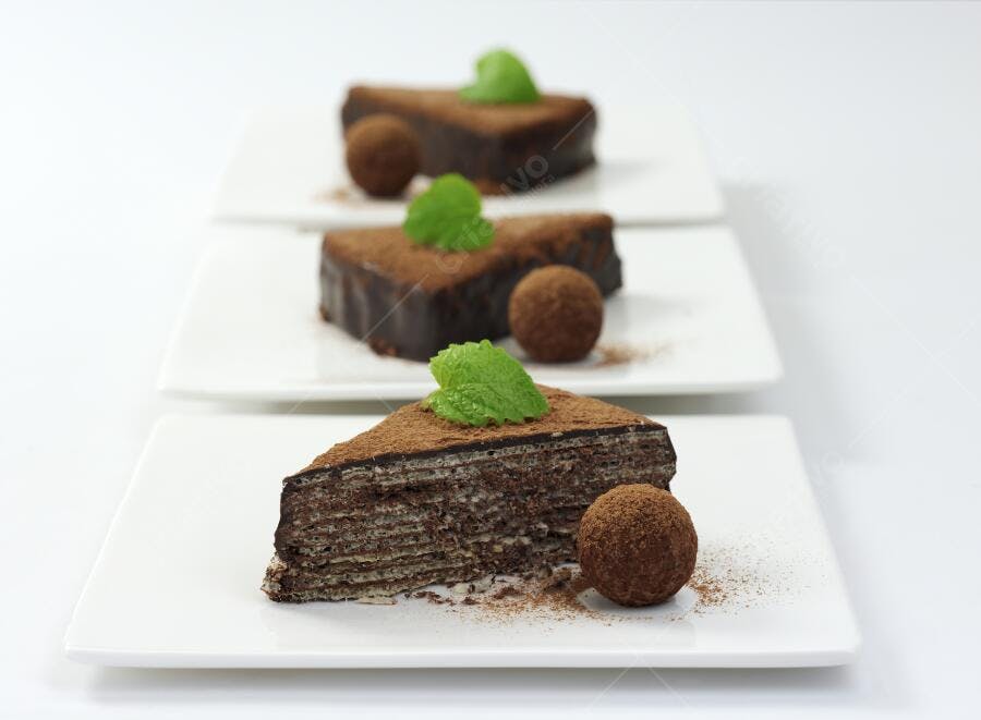 Sobremesa de chocolate com trufas