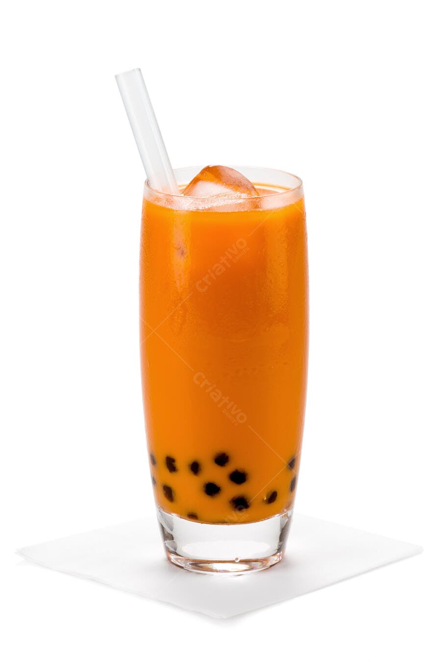 Bebida Laranja com Pérolas de Tapioca