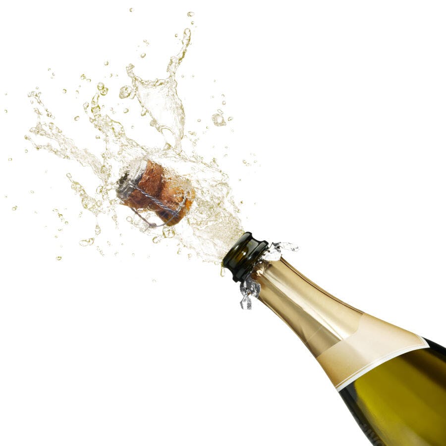 Champagne Bottle Cork Popping
