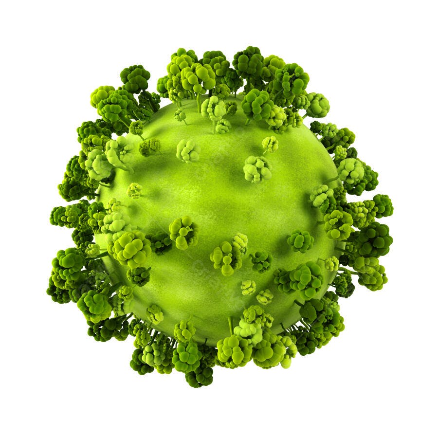 Planeta Verde com Árvores 3D