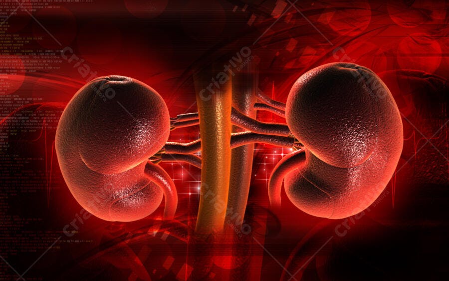 Rins humanos ilustração médica
